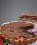 Tarta de frutilla y chocolate low carb