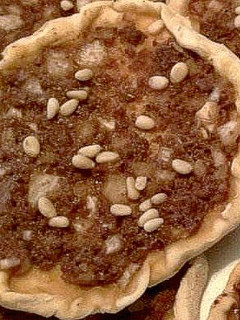 A picture of Sheik's traditional Syrian Meat Pies (Sfeeha).