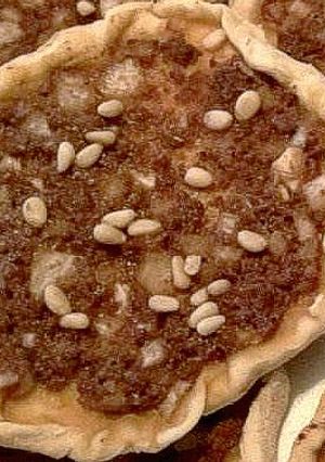 A picture of Sheik's traditional Syrian Meat Pies (Sfeeha).
