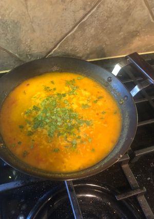 A picture of Toor Dal or Yellow Split Pea Soup.
