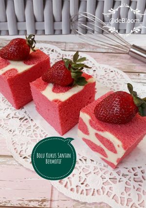 Foto resep 556. Bolu Kukus Santan Bermotif #SelasaBisa