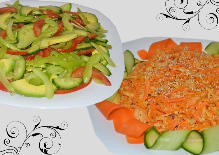 Салат из сельдерея и авокадо без майонеза! пошаговый