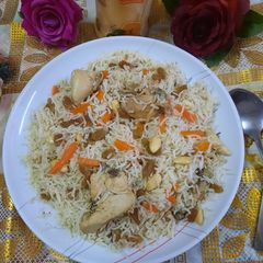 A picture of Chicken Afghani pulao 😋.
