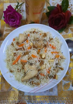 A picture of Chicken Afghani pulao 😋.