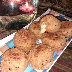 A picture of Chicken potato cheese corn balls.