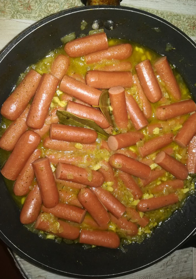 Una foto de Salchichas al vino