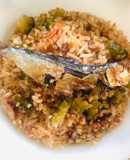 Dried Salted Herring with Bitter Gourd Fried Rice / Tuyo and Ampalaya Fried Rice