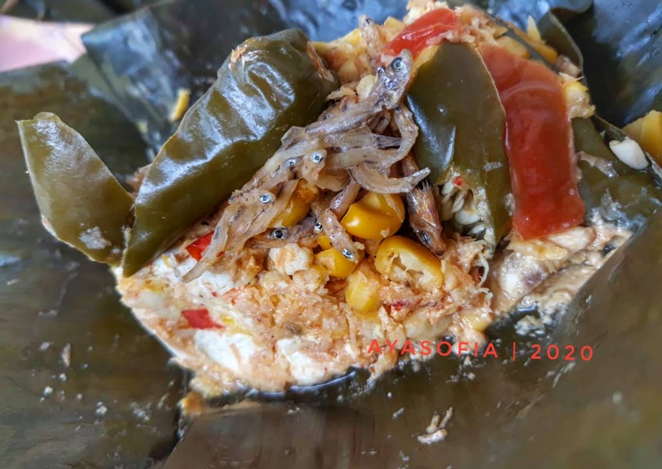 Botok Bothok Jagung Tahu Teri Cabai Hijau