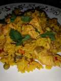 Arroz con pollo y verduras