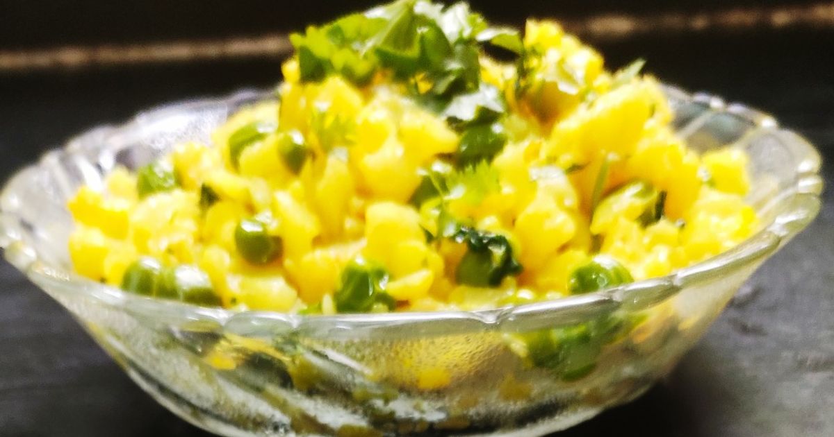 Flower Batata Matar Sukki Bhaji