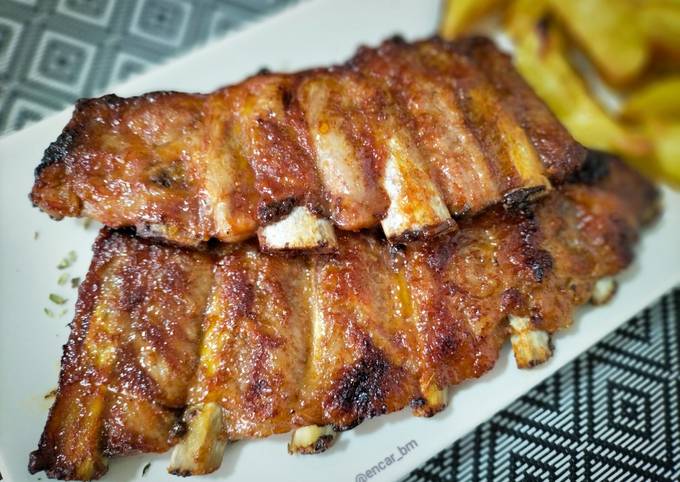 Costillas horneadas al estilo americano Receta de Encar- Cookpad