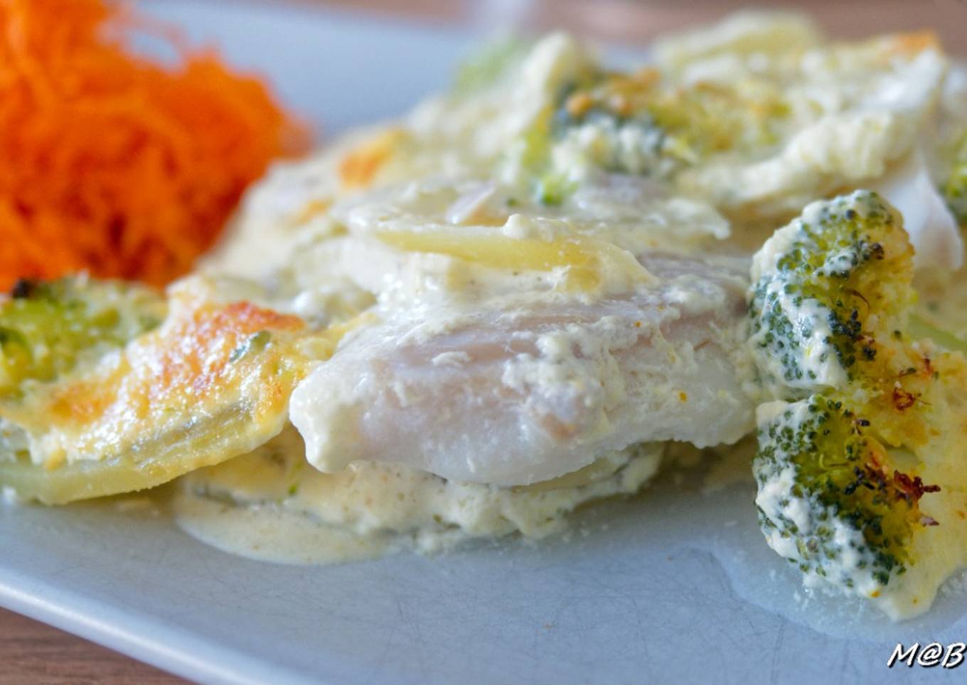 Gratin de poisson brocoli pommes de terre au Cook expert