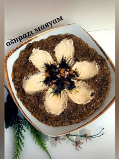عکسی از دستور تزیین کشک بادمجون