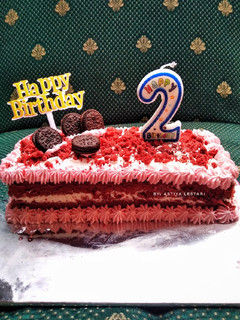 Foto resep Red Velvet Cake Kukus (Base Birthday Cake)
