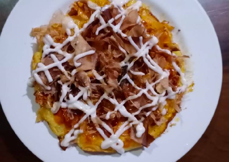 Homemade okonomiyaki