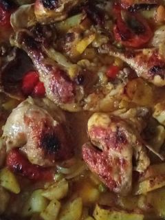 صورة لوصفة صينية دجاج مع خضار بالفرن