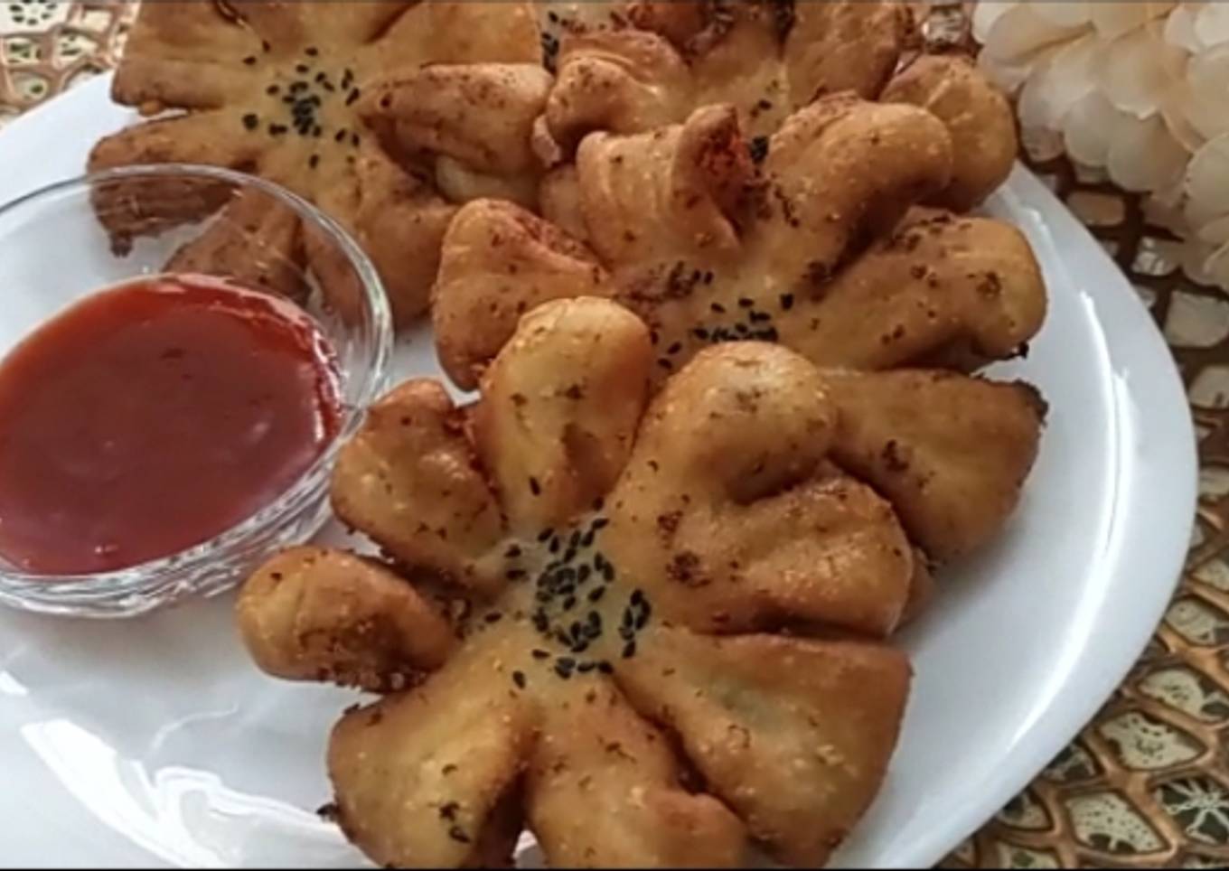 Potato flowers (tea time snack)