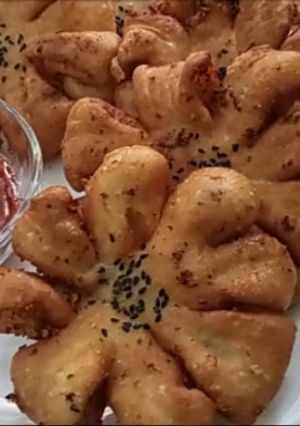 A picture of Potato flowers (tea time snack).