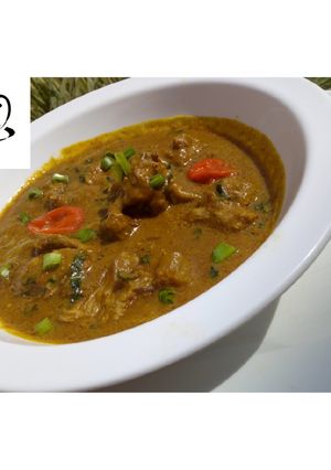 A picture of Miyar gyada/groundnut soup.