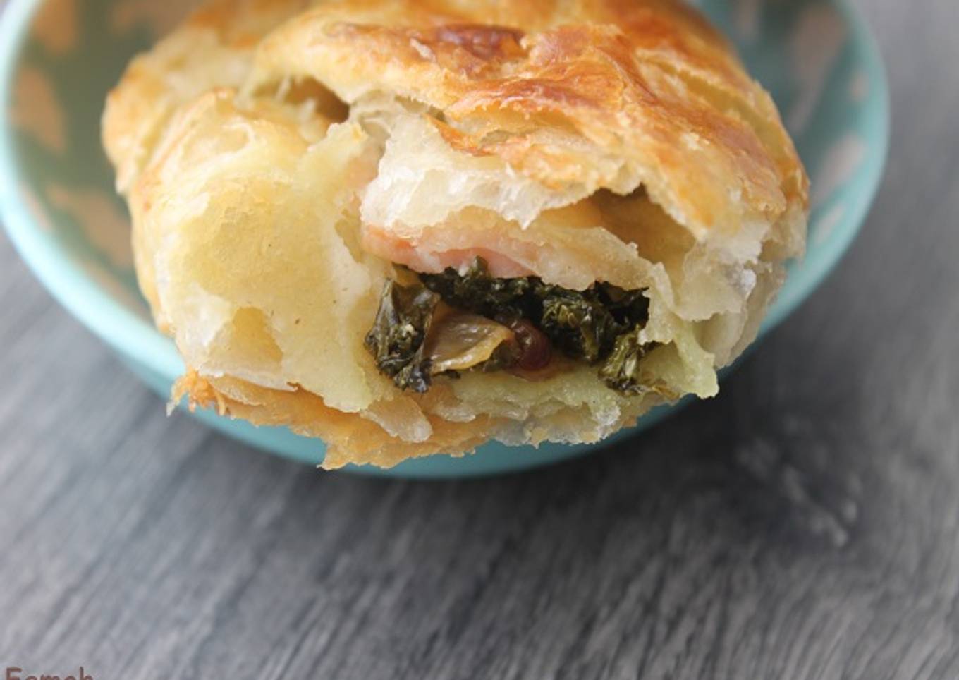 Chaussons de chou kale braisé