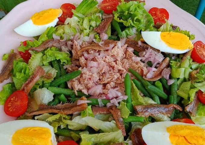 Étapes pour Préparer  Fait Maison 🌺 Salade niçoise à ma façon 🌺