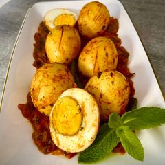 A picture of Spicy Egg Curry.