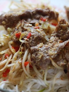 Hình của món Bún bò xào.