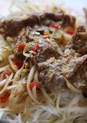 Hình của món Bún bò xào.