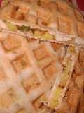 Waffle meat pie