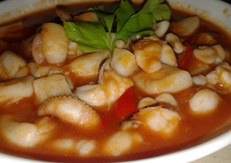 Cumi sotong masak saus