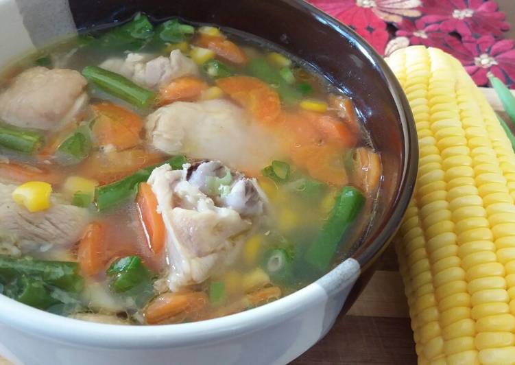 Cara Gampang memasak Sup ayam sayur yang Sempurna