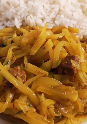Una foto de Olluquitos con carne
