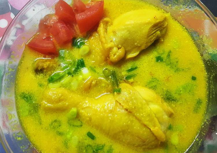 Langkah Mudah untuk Membuat Soto ayam santan, Sempurna