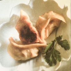 A picture of Potsticker dumplings .