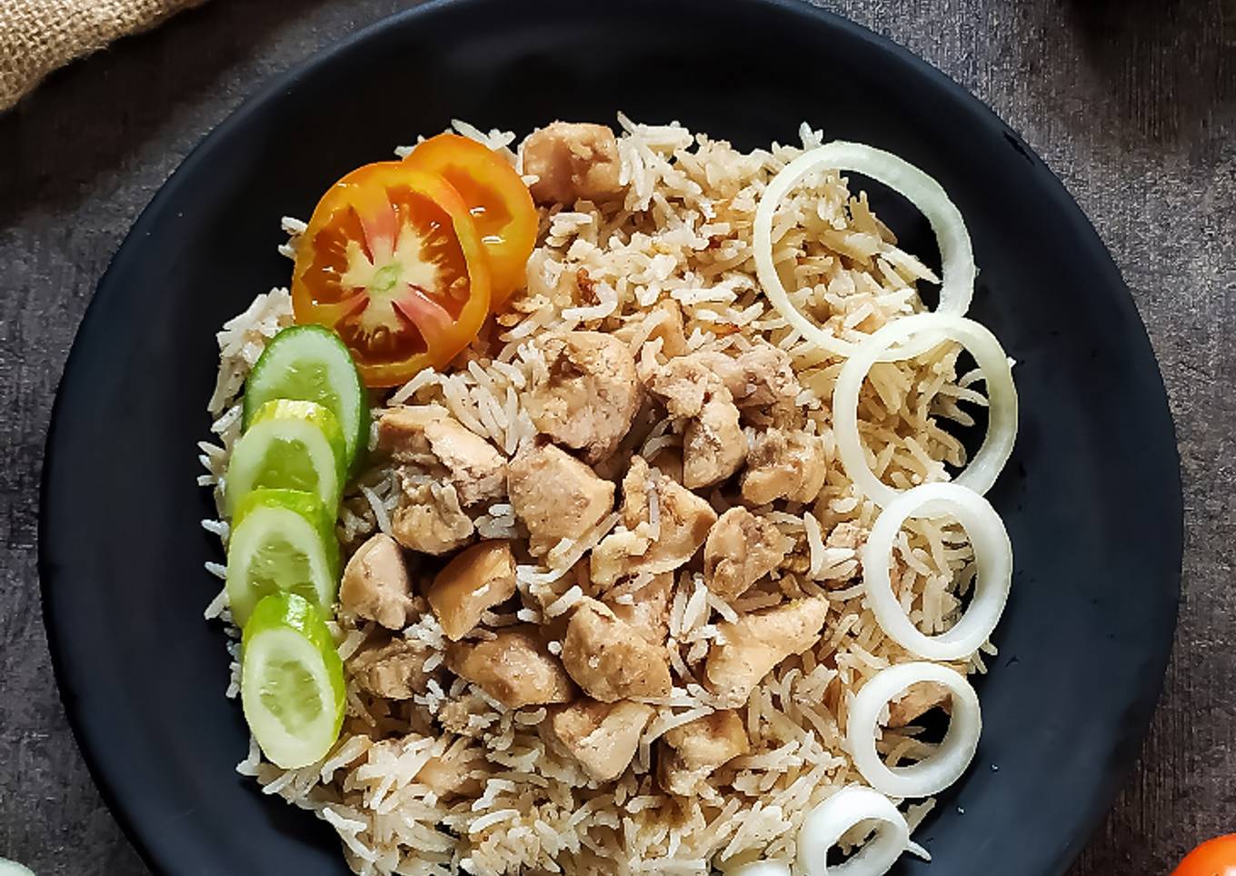 Nasi Mandhi Ayam (bumbu instan)