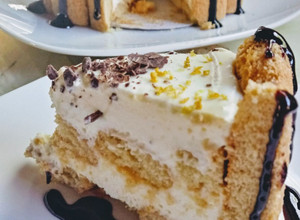 Una foto de Postre de vainillas, limón y leche condensada
