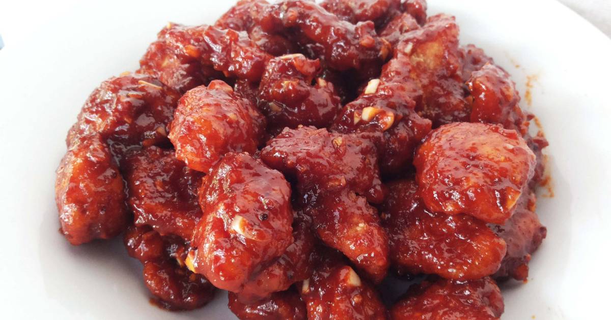 Resep Sweet & Spicy Korean Fried Chicken (Ayam Goreng Pedas ala Korea)