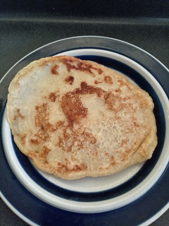 Una foto de Panqueques/hot cakes sin huevo esponjosos😋