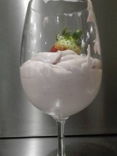 Una foto de Mousse de fresa