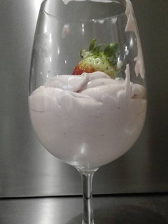 Una foto de Mousse de fresa