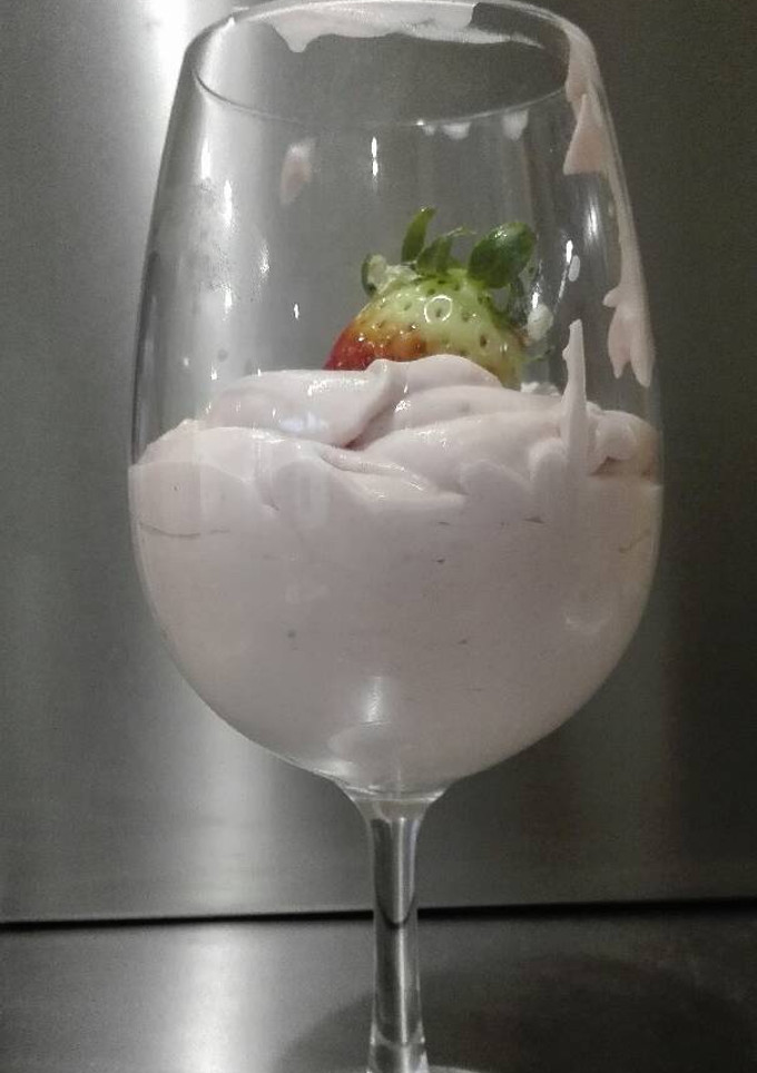 Una foto de Mousse de fresa