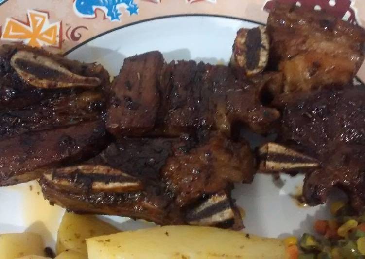 Steak iga sapi lokal