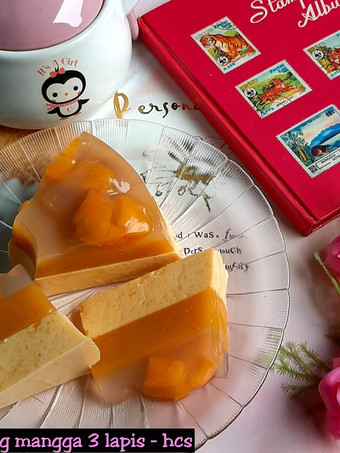 Cara Gampang Menyiapkan Puding Mangga 3 Lapis (no gula) Irit Untuk Jualan