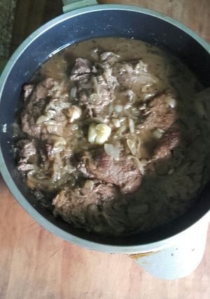 Una foto de Bifes a la criolla (con poca sal)