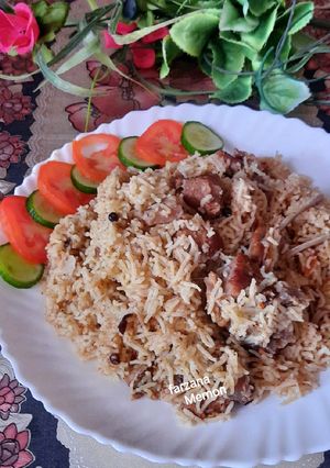 A picture of Mutton yakhni pulao.