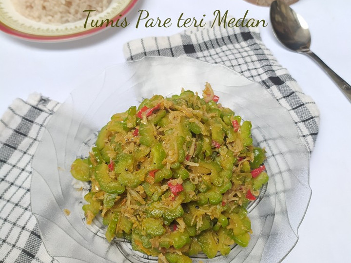 Bagaimana Membuat Tumis pare Teri medan, Enak