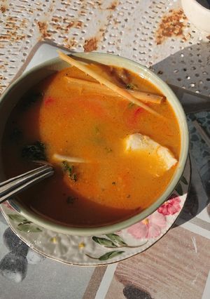 Une photo de Soupe thai poisson facile