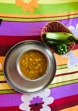 કાચા કેળાનુ રસાવાળું શાક (Kacha Kela Rasavalu Shak Recipe In Gujarati) રેસીપી મુખ્ય ફોટો