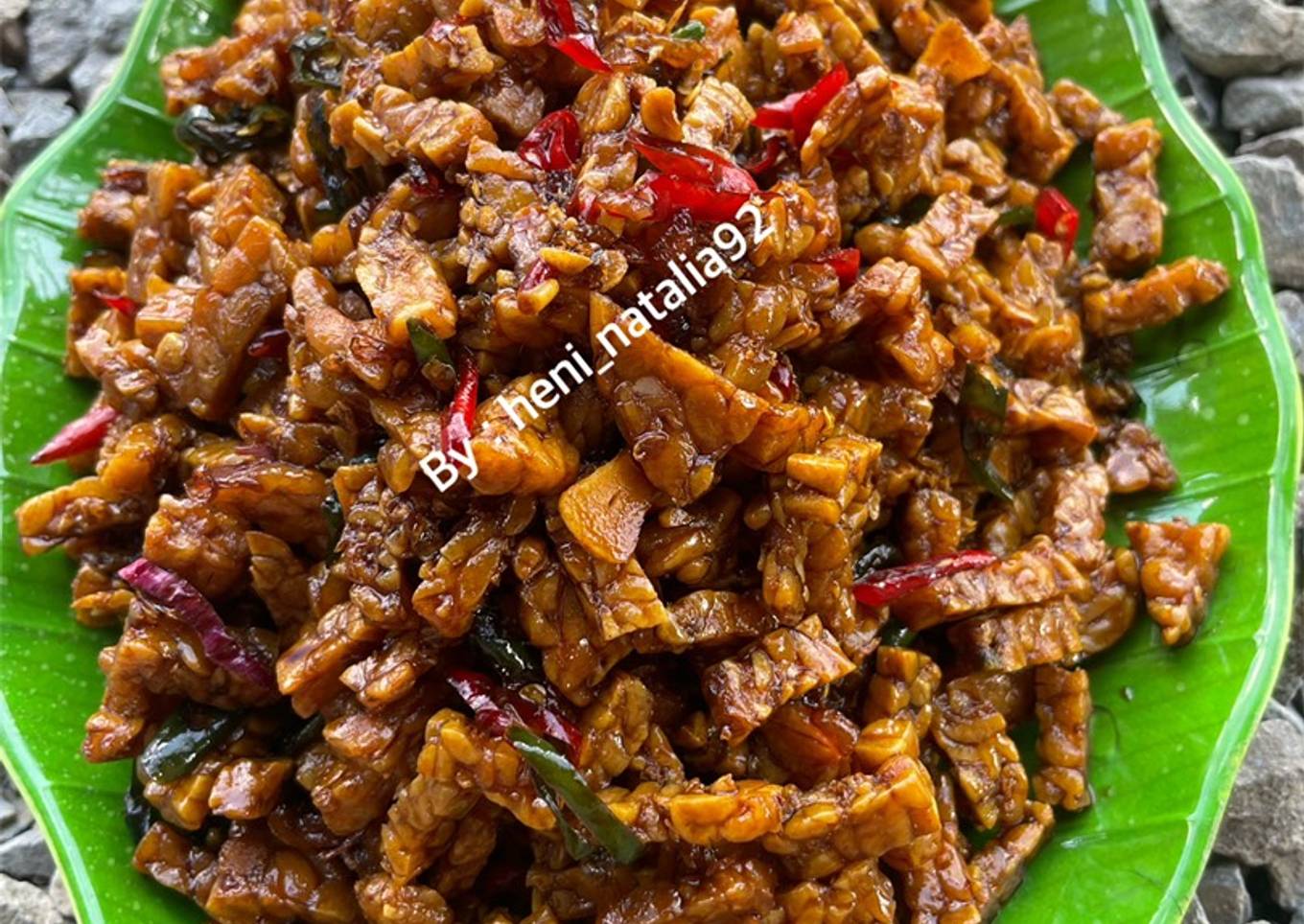 Tempe goreng manis pedas