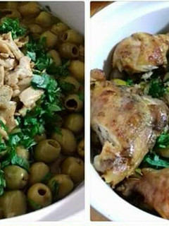 صورة لوصفة طاجين الزيتون بالفطر
